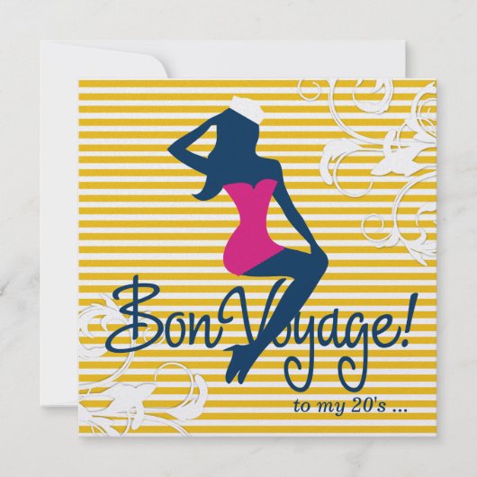 311 Bombshell Silhouette Nautical BlueTheme Kaart (Voorkant)