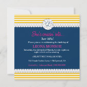 311-Bombshell Silhouette Nautical Theme Kaart (Achterkant)