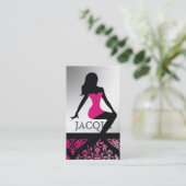 311-Bombshell Silhouette Zebra - Luxurieroze Visitekaartje (Staand voorkant)