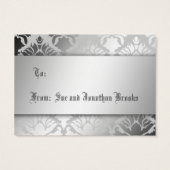 311-Bow-licious Kerstmis Pas getrouwd Hang label Visitekaartjes (Achterkant)