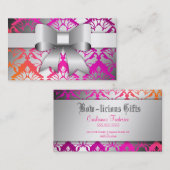 311-Bow-licious Wild Sunset Damask Visitekaartje (Voorkant / Achterkant)