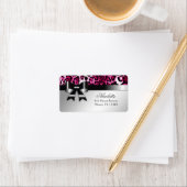 311 Bowlicious Hot Pink Leopard Adreslabel Etiket (Insitu)