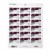 311 Bowlicious Hot Pink Leopard Adreslabel Etiket (Full Sheet)