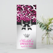 311 Bowlicious Hot Pink-luipaard Menu (Staand voorkant)