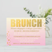 311 Brunch omdat Champagne Pink Ombre Kaart (Staand voorkant)