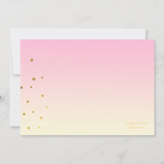 311 Brunch omdat Champagne Pink Ombre Kaart (Achterkant)