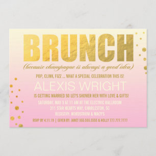 311 Brunch omdat Champagne Pink Ombre Kaart