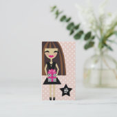 311-BRUNETTE/STAR/GIFT VISITEKAARTJE (Staand voorkant)