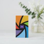 311-CAMERA READY | COLORFUL PAARS VISITEKAARTJE (Staand voorkant)