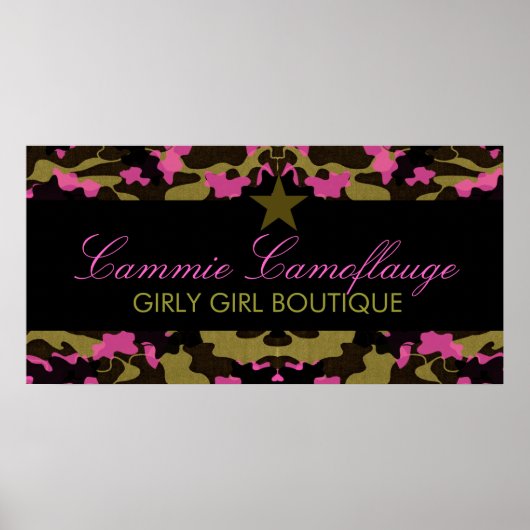311 Camo Star Pink Banner Poster (Voorkant)