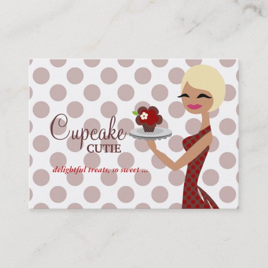 311 Candie Cupcake Blond Bob Red Visitekaartje (Voorkant)