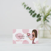 311 Candie Cupcake Cutie Pink Curly Hair Visitekaartje (Staand voorkant)