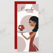 311 Candie de Cupcake Cutie Etnische Rood Bruin Menu (Voorkant / Achterkant)