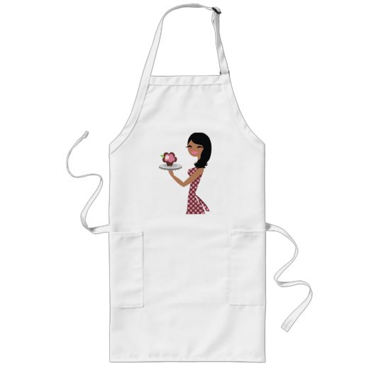 311-Candie the Cupcake Cutie Apron Lang Schort (Voorkant)