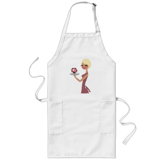 311-Candie the Cupcake Cutie Apron Lang Schort (Voorkant)
