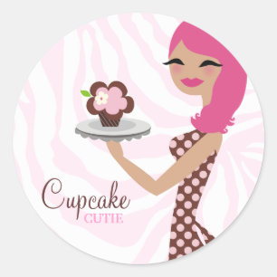 311-Candie the Cupcake Cutie Pink Sticker