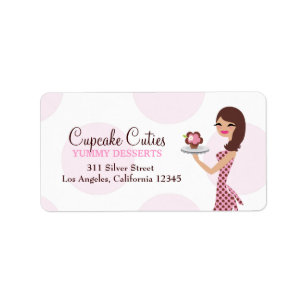 311 Carlie the Cupcake Cutie Address Label