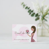 311 Carlie the Cupcake Cutie Brunette BusinessCard Visitekaartje (Staand voorkant)