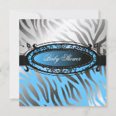 311-C'est Luxueux | Hot Momma Pink Zebra  | Baby Kaart (Voorkant)