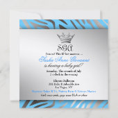 311-C'est Luxueux | Hot Momma Pink Zebra  | Baby Kaart (Achterkant)