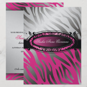 311 C'est Luxueux   Hot-roze Zebra   Zoet 16 Kaart