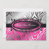 311-C'est Luxueux | Hot-roze Zebra | Zoet 16 Kaart (Voorkant)