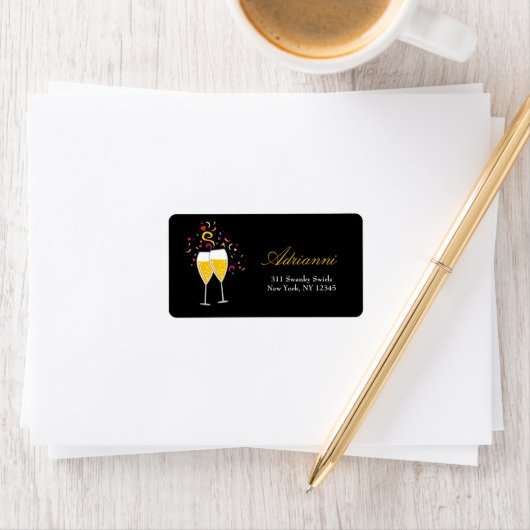 311-Champagne Toast Adresetiketten Etiket (Insitu)