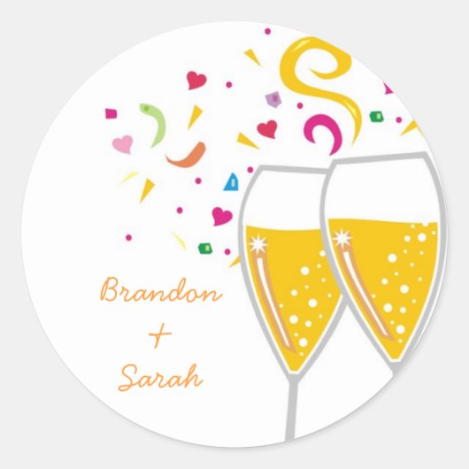 311-Champagne Toast Sticker (Voorkant)