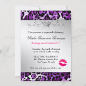 311 Chic Animal Print Metallic Silver Kaart (Achterkant)