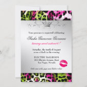 311 Chic Animal Print Pink Limoen | Metaalgoud Kaart (Achterkant)