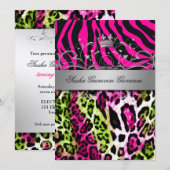 311 Chic Animal Print Pink Limoen | Metaalgoud Kaart (Voorkant / Achterkant)