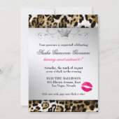 311 Chic Brown Leopard Bow 5x7 | Silver Metallic Kaart (Achterkant)