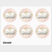311 Ciao Bella Bejeweled Cakes roze achtergrond Ronde Sticker (Vel)