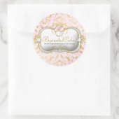 311 Ciao Bella Bejeweled Cakes roze achtergrond Ronde Sticker (Tas)