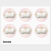 311 Ciao Bella Bejeweled Cakes | Roze achtergrond Ronde Sticker (Vel)