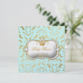 311 Ciao Bella Golden Divine Blue Baby shower Kaart (Staand voorkant)