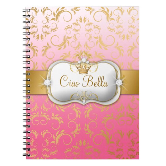 311 Ciao Bella Golden Divine Pink Fade Notitieboek (Voorkant)