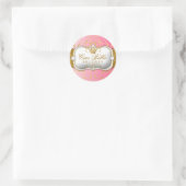 311 Ciao Bella Golden Divine Pink Fade Ronde Sticker (Tas)