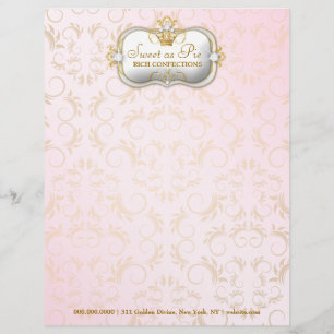 311 Ciao Bella Golden Divine Pink Gepersonaliseerd Briefhoofd