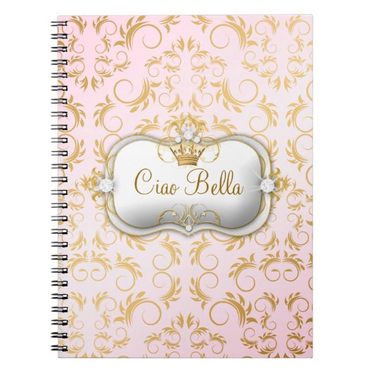 311 Ciao Bella Golden Divine Pink Notitieboek (Voorkant)
