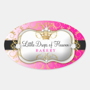 311 Ciao Bella Golden Divine Pink Ovale Sticker