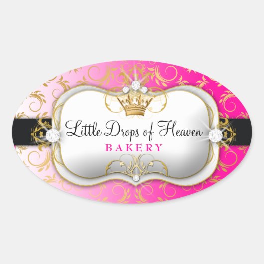 311 Ciao Bella Golden Divine Pink Ovale Sticker (Voorkant)