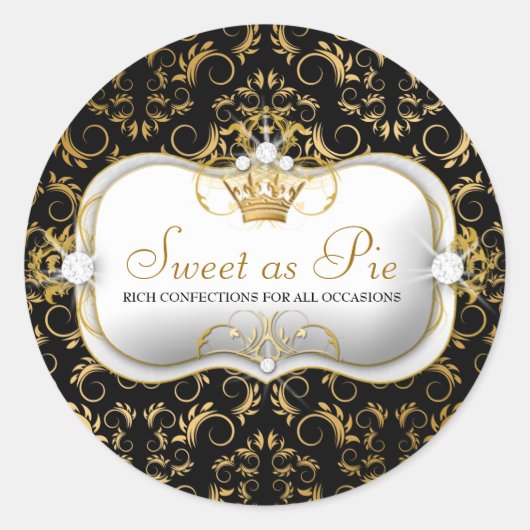 311 Ciao Bella Golden Divine Rich Black Ronde Sticker (Voorkant)