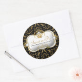 311 Ciao Bella Golden Divine Rich Black Ronde Sticker (Envelop)