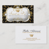 311-Ciao Bella Golden Divine Rich Black Visitekaartje (Voorkant / Achterkant)