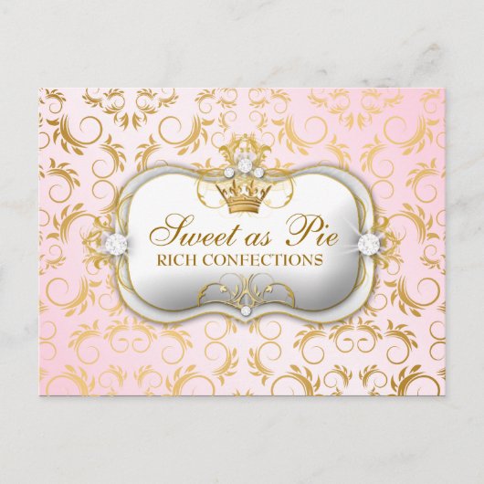 311 Ciao Bella Golden DivineRoze Briefkaart (Voorkant)