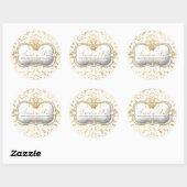 311-Ciao Bella Golden White Divine Ronde Sticker (Vel)