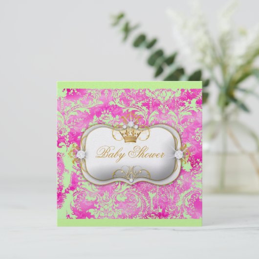 311 Ciao Bella HotPink Limoen  Chic Ice Paper Kaart (Staand voorkant)