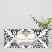 311 Ciao Bella Lovey Dovey Damask Wedding Program Programmakaart (Staand voorkant)