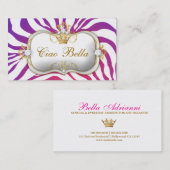 311-Ciao Bella Paarse Fade Visitekaartje (Voorkant / Achterkant)